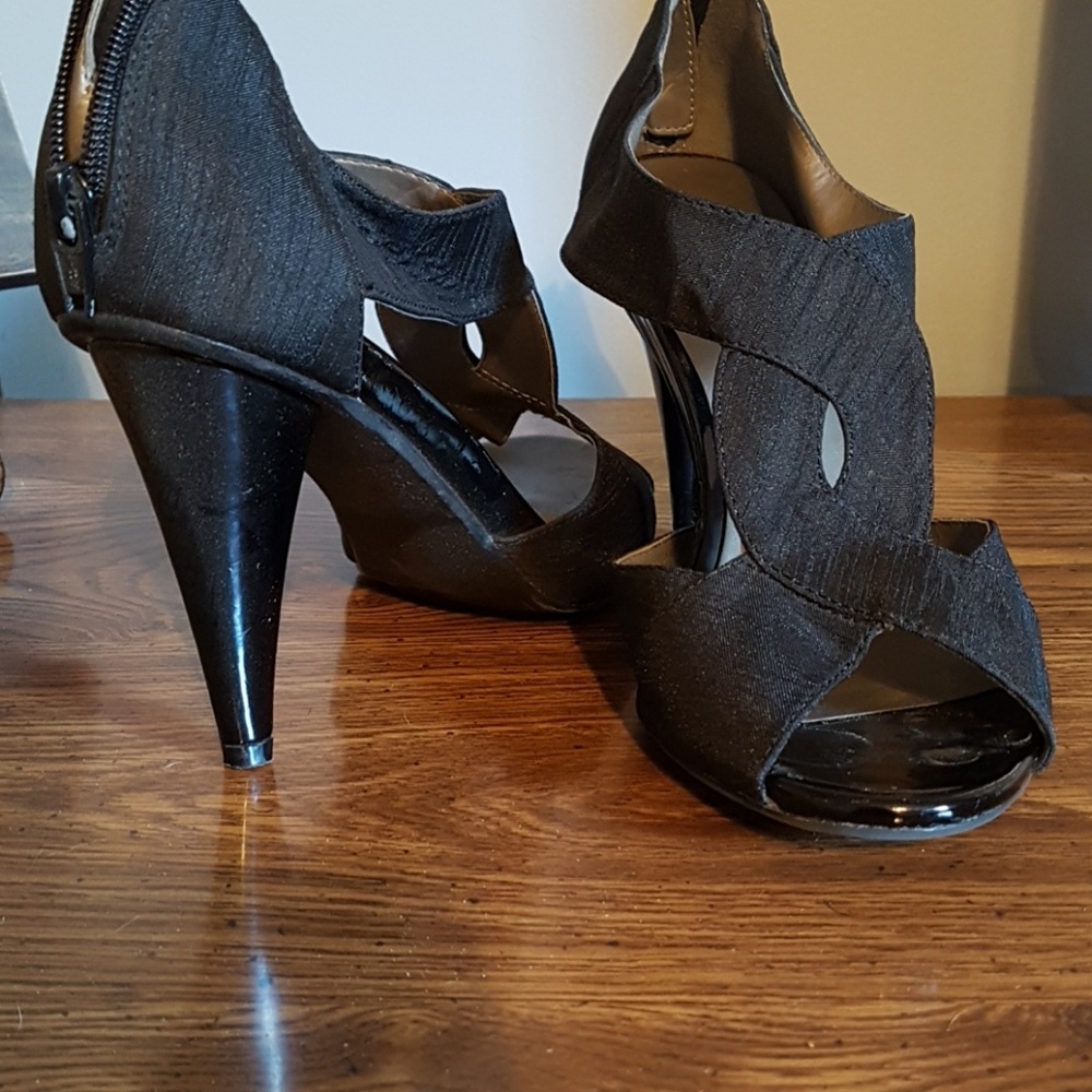 High heeled shoes